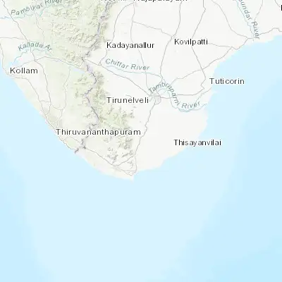 Map showing location of Vadakku Valliyūr (8.382860, 77.612210)