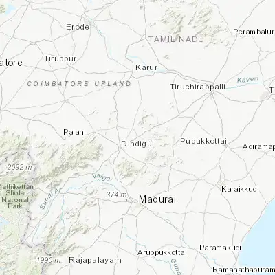Map showing location of Vadamadurai (10.440810, 78.097840)