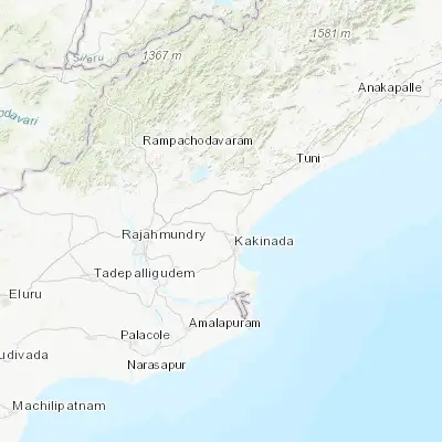 Map showing location of vadlamuru (17.095450, 82.165650)