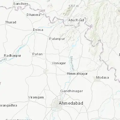 Map showing location of Vadnagar (23.785930, 72.638930)