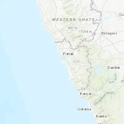 Map showing location of Vasco da Gama (15.395850, 73.815680)
