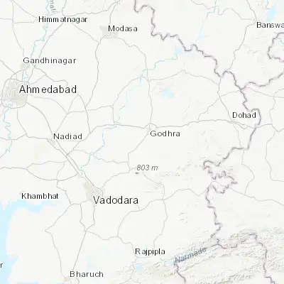 Map showing location of Vejalpur (22.690210, 73.562990)