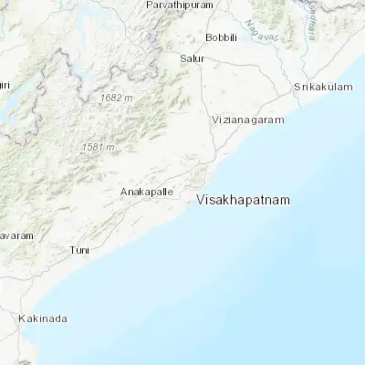 Map showing location of Vepagunta (17.778440, 83.215770)