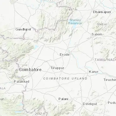 Map showing location of Vijayapuri (11.245300, 77.500660)