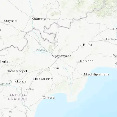 Map showing location of Vijayawada (16.507450, 80.646600)