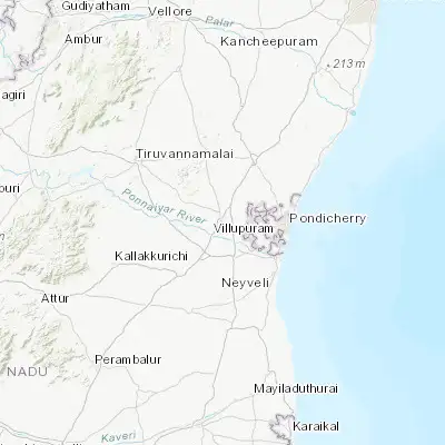 Map showing location of Villupuram (11.939750, 79.492440)