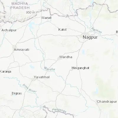 Map showing location of Wardha (20.739330, 78.597840)