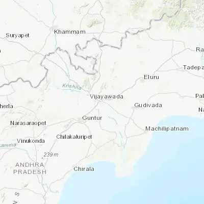 Map showing location of Yanamalakuduru (16.485310, 80.667460)