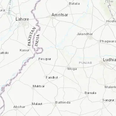 Map showing location of Zira (30.968530, 74.991060)