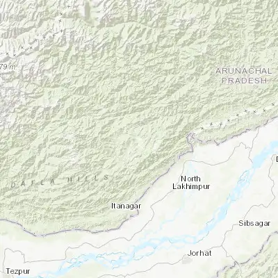 Map showing location of Ziro (27.594970, 93.838540)