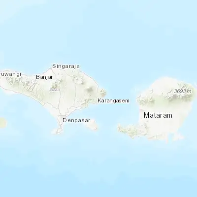Map showing location of Amlapura (-8.450000, 115.616670)