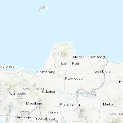 Map showing location of Baekrajan (-6.767400, 110.854100)