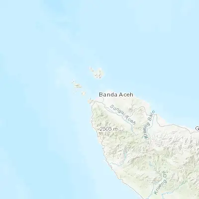 Map showing location of Banda Aceh (5.541670, 95.333330)