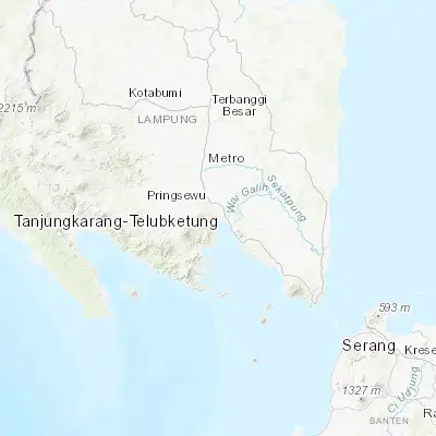 Map showing location of Bandar Lampung (-5.429170, 105.261110)