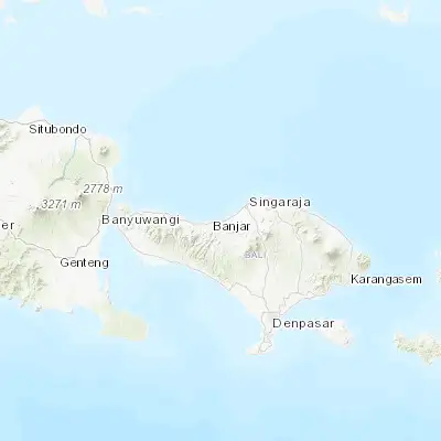 Map showing location of Banjar (-8.190000, 114.967500)