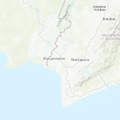 Map showing location of Banjarmasin (-3.319870, 114.590750)