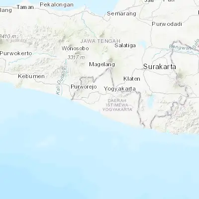 Map showing location of Bantul (-7.888060, 110.328890)