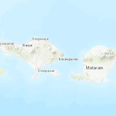 Map showing location of Bedugul (-8.450400, 115.592500)