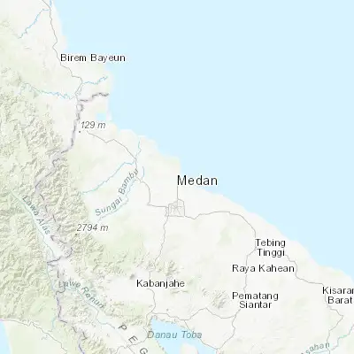 Map showing location of Belawan (3.775500, 98.683200)