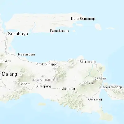 Map showing location of Besuki (-7.733790, 113.697850)