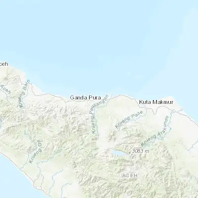 Map showing location of Bireun (5.203000, 96.700900)