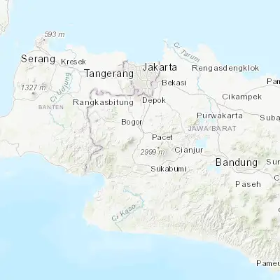 Map showing location of Caringin (-6.706110, 106.821390)