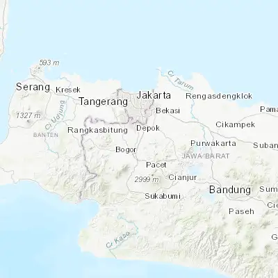 Map showing location of Cibinong (-6.481670, 106.854170)