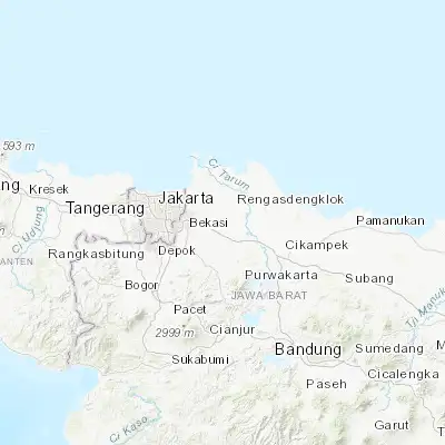 Map showing location of Cikarang (-6.261110, 107.152780)