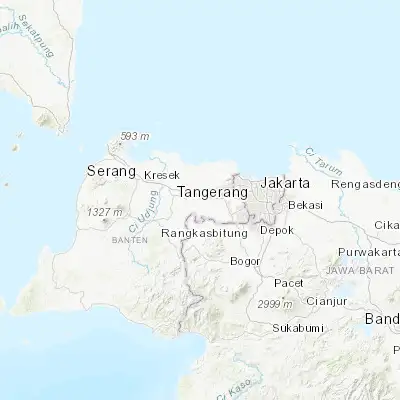 Map showing location of Cikupa (-6.236390, 106.508330)
