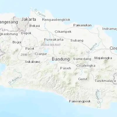 Map showing location of Cimahi (-6.872220, 107.542500)