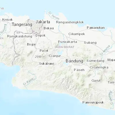 Map showing location of Ciranjang-hilir (-6.820000, 107.257220)