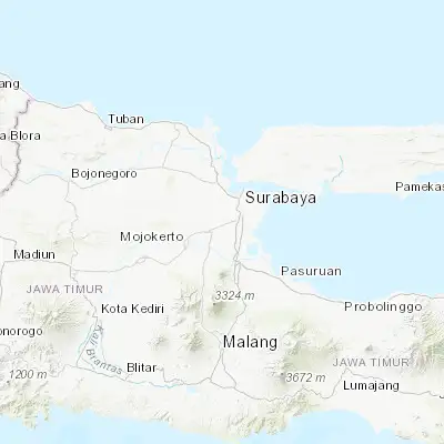 Map showing location of Driyorejo (-7.365900, 112.621900)