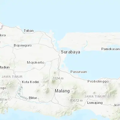 Map showing location of Gedangan (-7.390830, 112.726670)