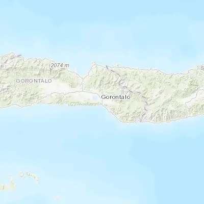 Map showing location of Gorontalo (0.537500, 123.062500)
