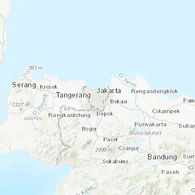 Map showing location of Jakarta (-6.214620, 106.845130)