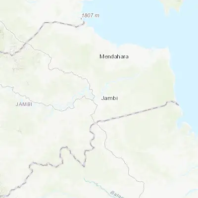 Map showing location of Jambi City (-1.600000, 103.616670)