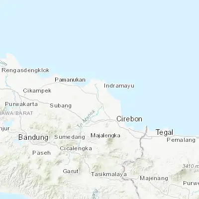 Map showing location of Jatibarang (-6.474720, 108.315280)