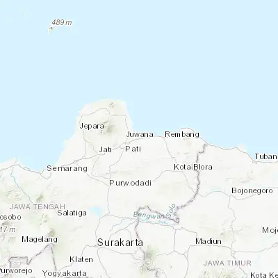 Map showing location of Juwana (-6.715000, 111.151400)