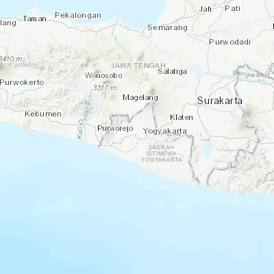 Map showing location of Kasihan (-7.826940, 110.329170)