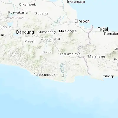 Map showing location of Kawalu (-7.381700, 108.208200)