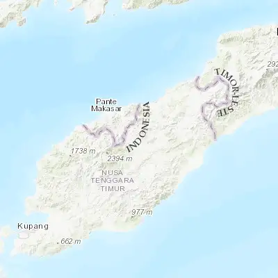 Map showing location of Kefamenanu (-9.446670, 124.478060)