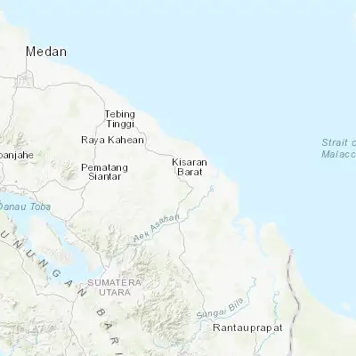 Map showing location of Kisaran (2.984500, 99.615800)