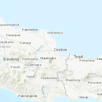 Map showing location of Klangenan (-6.709440, 108.440000)