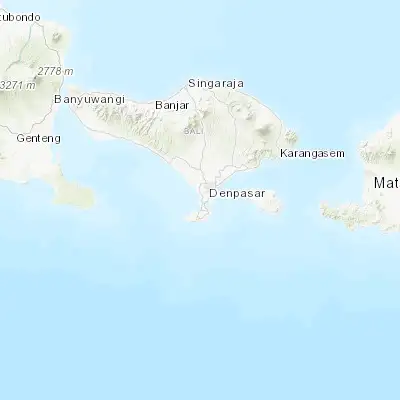 Map showing location of Kuta (-8.723320, 115.172340)
