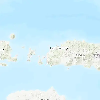 Map showing location of Labuan Bajo (-8.496400, 119.887700)