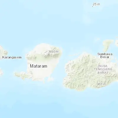Map showing location of Labuan Lombok (-8.500000, 116.666670)