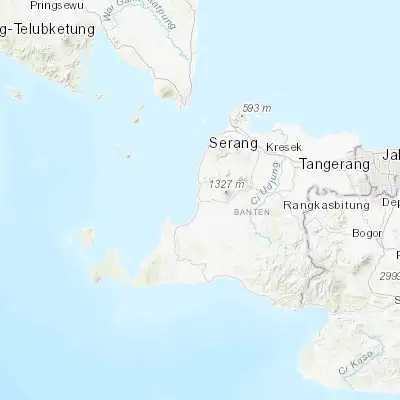 Map showing location of Labuan (-6.378400, 105.830000)