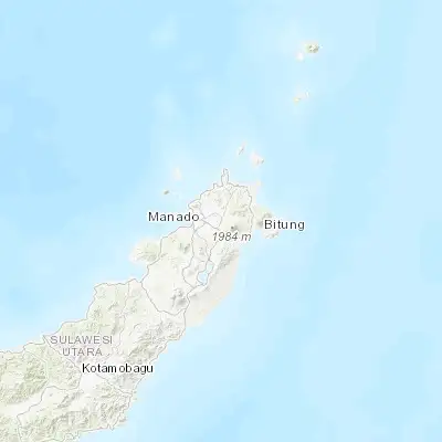 Map showing location of Laikit, Laikit II (Dimembe) (1.488330, 124.974440)