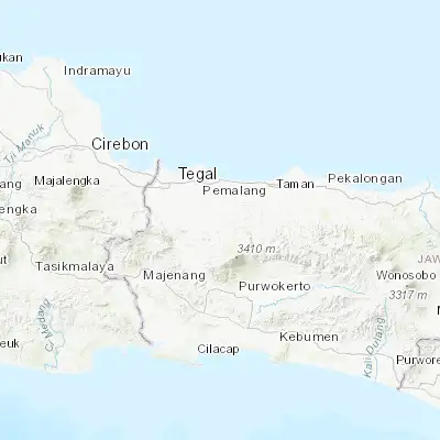 Map showing location of Lebaksiu (-7.049600, 109.144100)