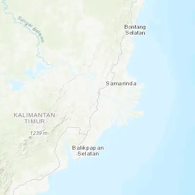 Map showing location of Loa Janan (-0.582950, 117.095030)
